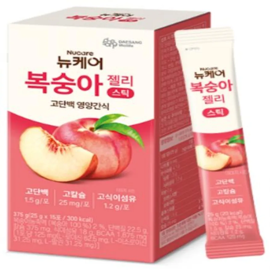 (16:30마감(D) 뉴케어복숭아젤리스틱(대상/25G*15포/H366)EA 이미지