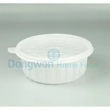 (16:30마감(D) 삼계탕용기(용기만/소/Ø158*H60mm/PP/흰색/50입)EA 이미지