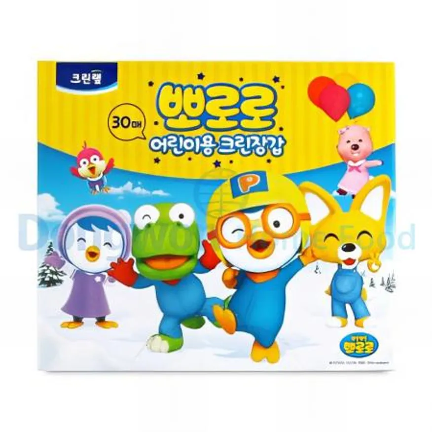 (16:30마감(D) 크린랩뽀로로위생장갑(19*22/30EA/어린이용)EA 이미지