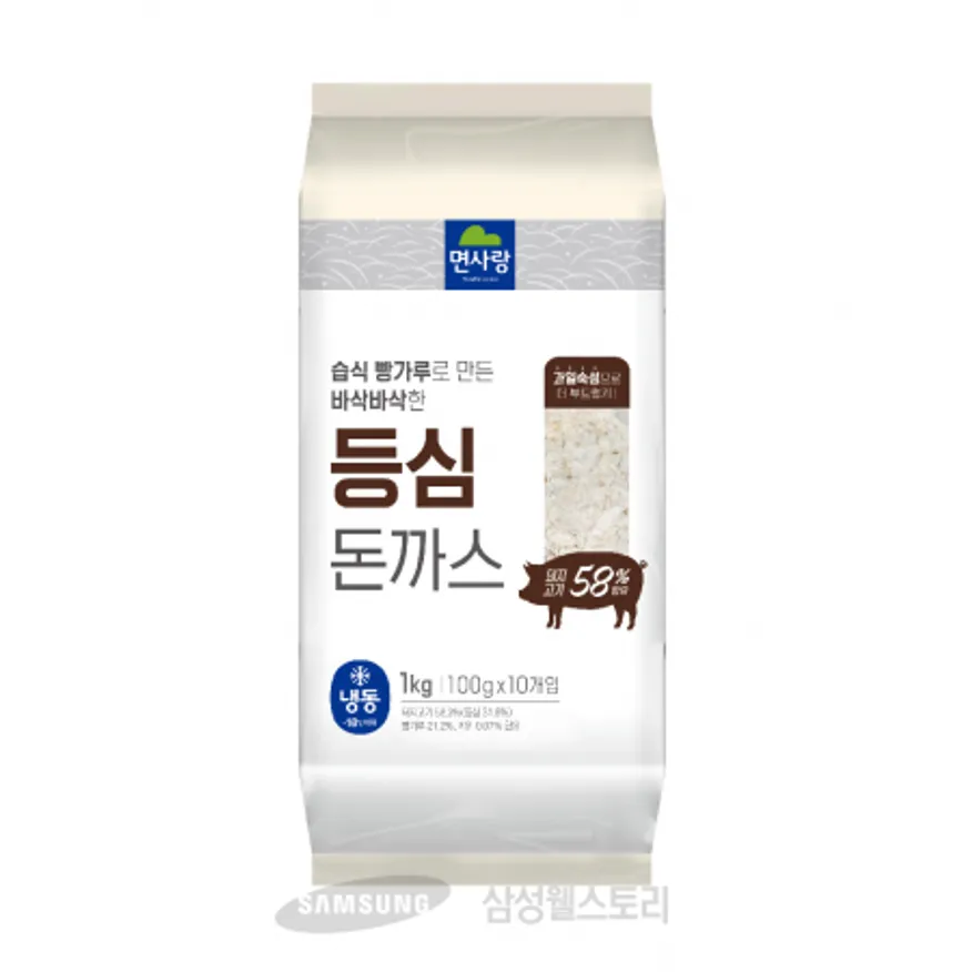 (16:30마감)등심돈가스(면사랑/1KG(100G*10EA)/PAC/돈육:국산) 이미지