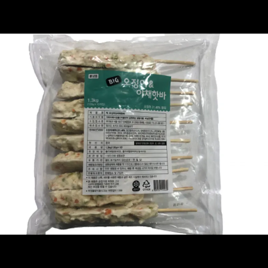 (16:30마감)빅오징어야채핫바(가토코/1.3KG(130G*10EA)/PAC/중국산) 이미지