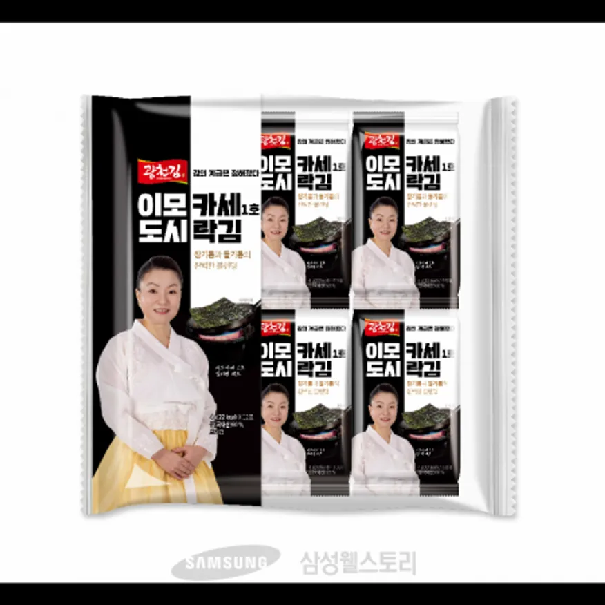 (16:30마감)이모카세1호도시락김,김:국내산,광천김,48G(4G*12봉)/PAC 이미지