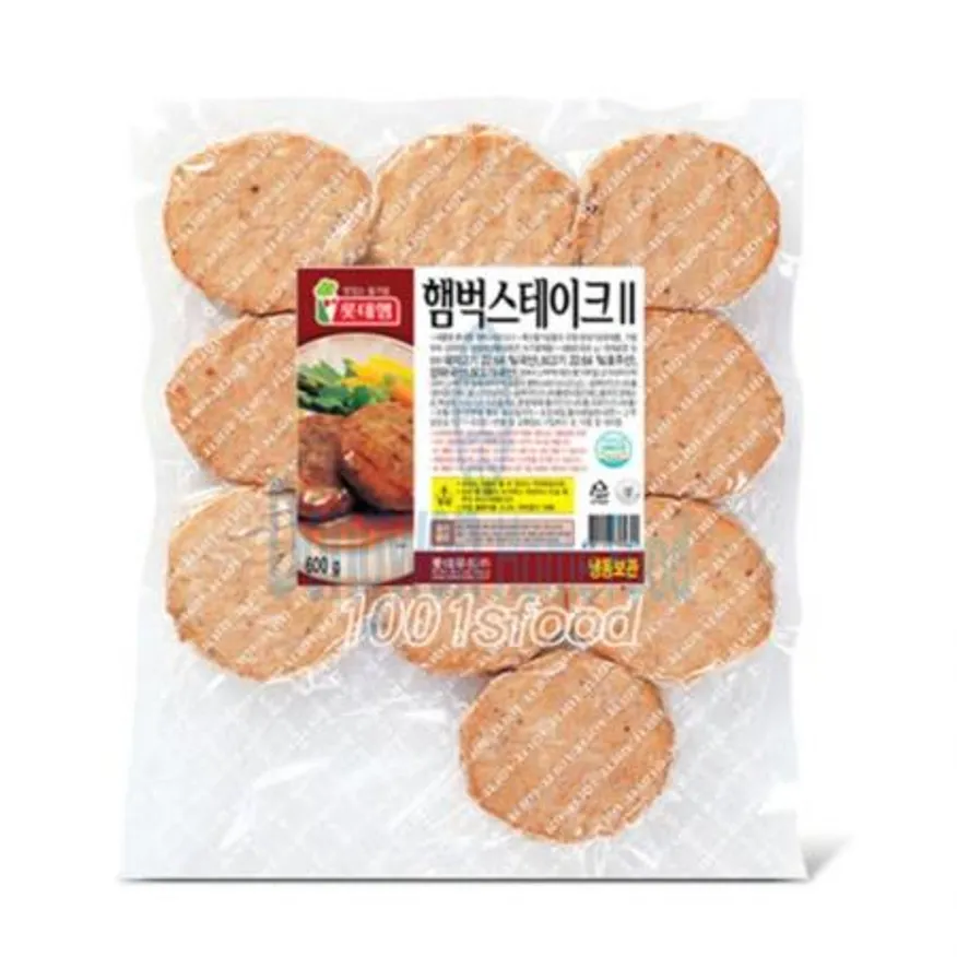 (16:30마감(D) 햄벅스테이크(롯데웰푸드/돼지고기:국산,쇠고기:호주산/600g)EA 이미지