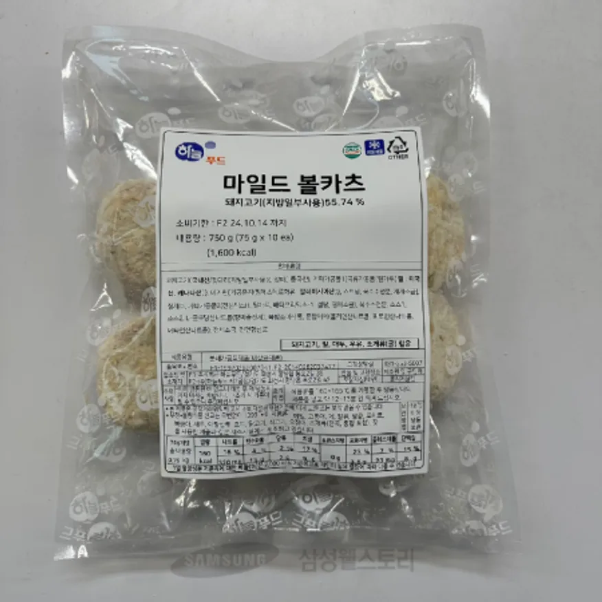 (16:30마감)마일드볼카츠(하늘/750G(75G*10EA)/PAC/돈육:국산) 이미지