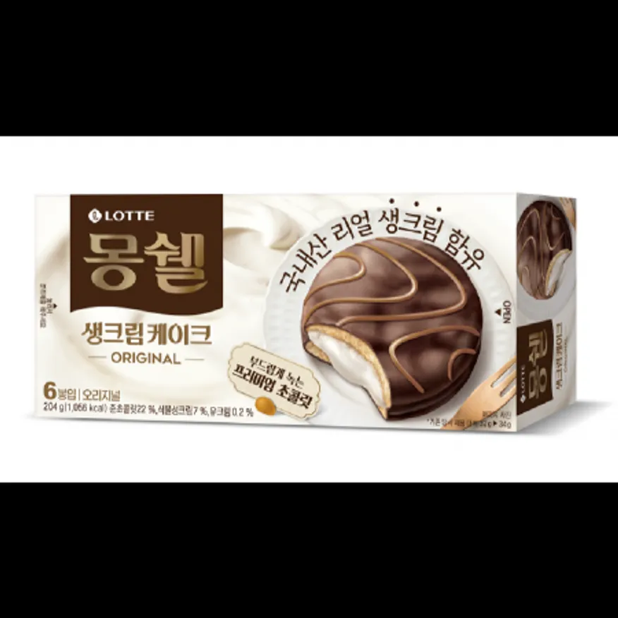 (16:30마감)NEW몽쉘오리지널,롯데,204G(34G*6EA)/PAC 이미지