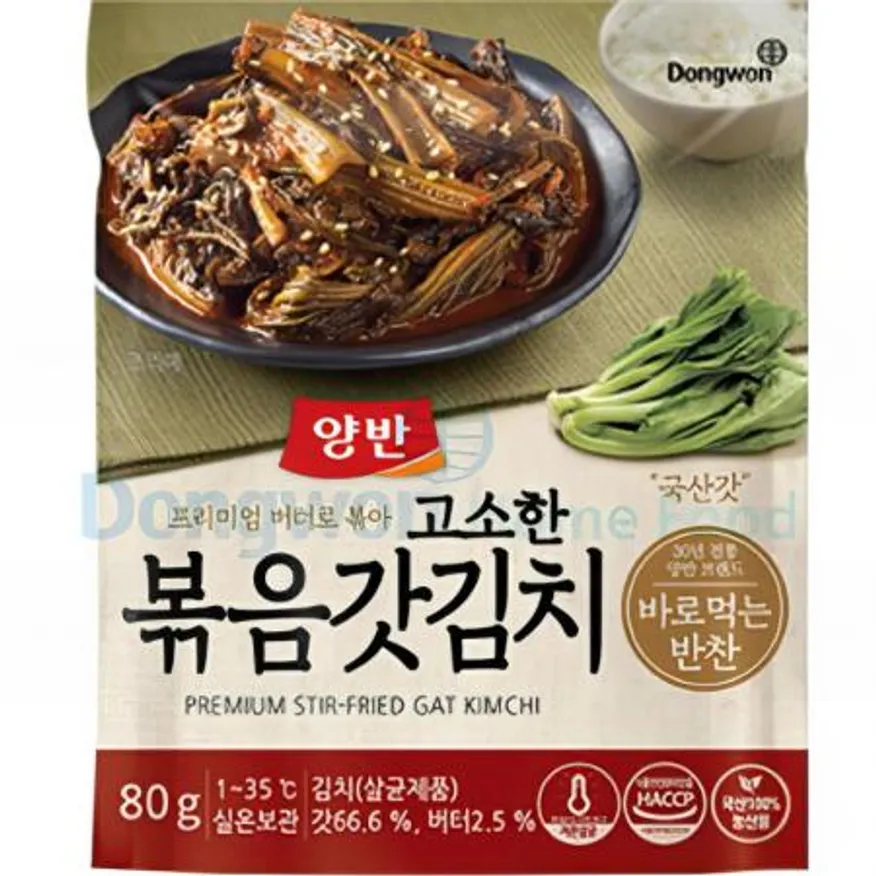 (16:30마감(D) 양반고소한볶음갓김치(동원/파우치/80g)EA 이미지