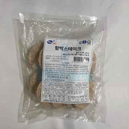(16:30마감(D) 함박스테이크(하늘푸드/닭고기:국내산,돼지고기:국내산/10입/1kg)EA 이미지