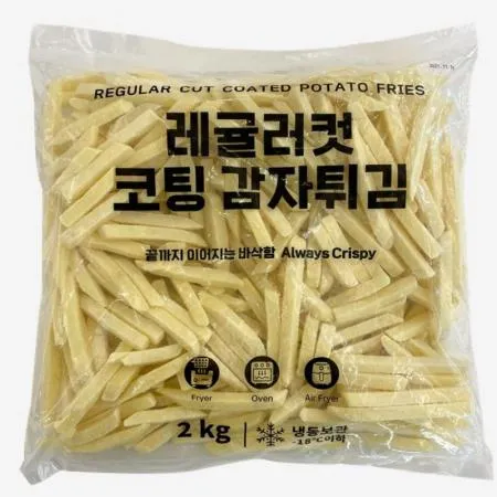 (16:30마감(D) 코팅레귤러컷냉동감자(한우물/중국산/2KG)EA 이미지