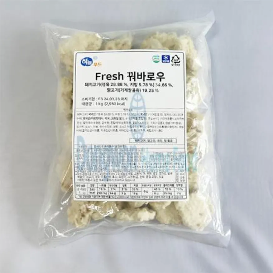 (16:30마감(D) FRESH꿔바로우(하늘푸드/돼지고기:국내산,닭고기:국내산/1kg)EA 이미지