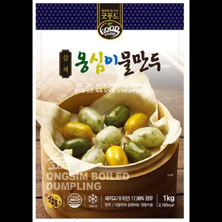 (16:30마감)삼색옹심이물만두(1KG(약72EA)/PAC/굿푸드) 이미지