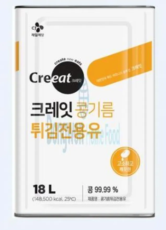 (16:30마감(D) 크레잇콩식용유(CJ/대두유/18L)EA 이미지