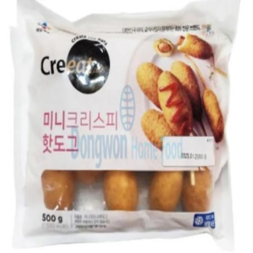(16:30마감(D) 크레잇크리스피미니핫도그(CJ/50g*10입/500g)EA 이미지