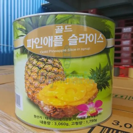 (16:30마감(D) 파인애플캔(태국산/아주쿡/슬라이스/3.06KG)EA 이미지