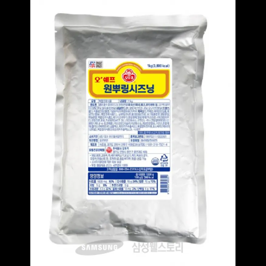 (16:30마감)오쉐프원뿌링시즈닝,오뚜기,1KG/PAC,5PAC/BOX 이미지