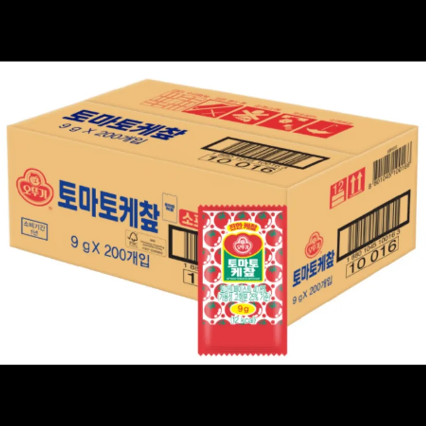 (16:30마감)일회용케찹(오뚜기/1.8KG(9G*200EA)/BO/토마토페이스트:외국산) 이미지