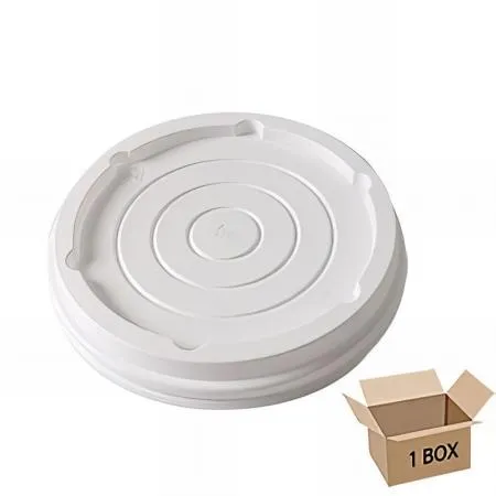 (16:30마감(D) 종이용기(뚜껑만/Ø140mm/PP/흰색/500입/850cc)BOX 이미지