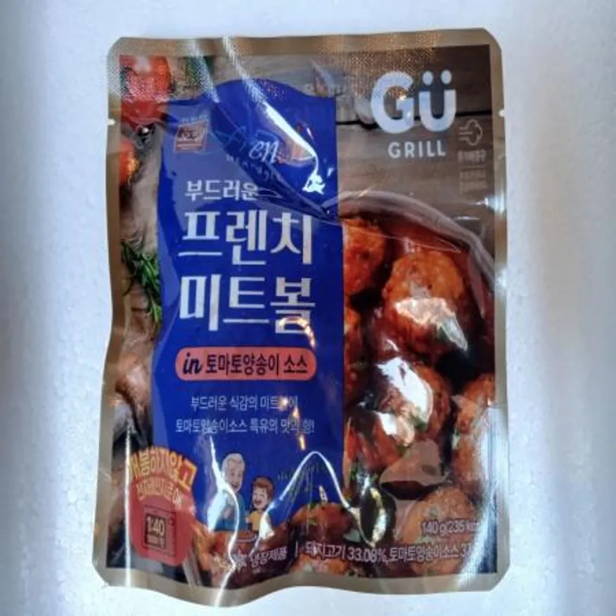 (16:30마감(D) 규그릴미트볼in토마토양송이소스(오뗄/돈육:국산/냉장/140g)EA 이미지