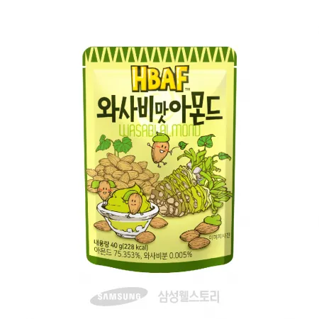 (16:30마감)와사비맛아몬드(아몬드:미국산/72EA/BOX/40G) 이미지