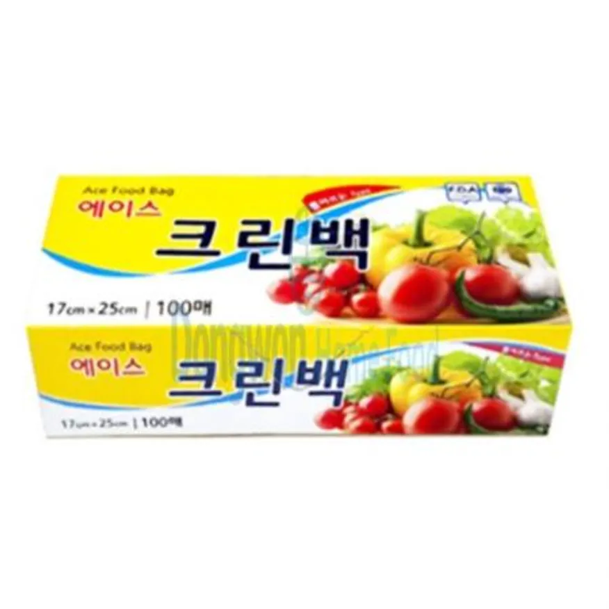 (16:30마감(D) 크린백(에이스/17*25cm/실속형/100매/식품용)EA 이미지