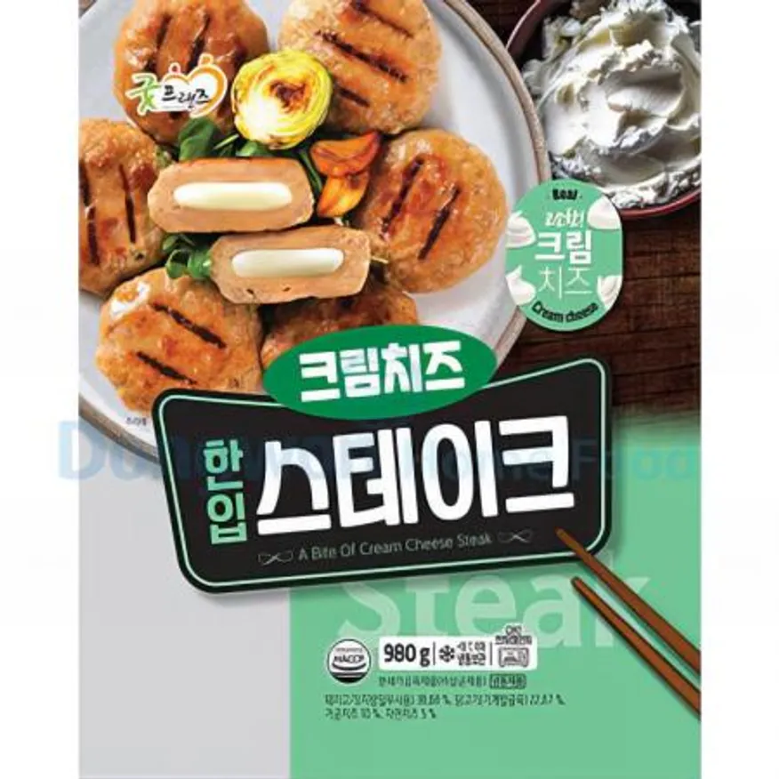 (16:30마감(D) 한입스테이크크림치즈(굿프랜즈/돈육:국내산,닭고기:국내산/980g)EA 이미지