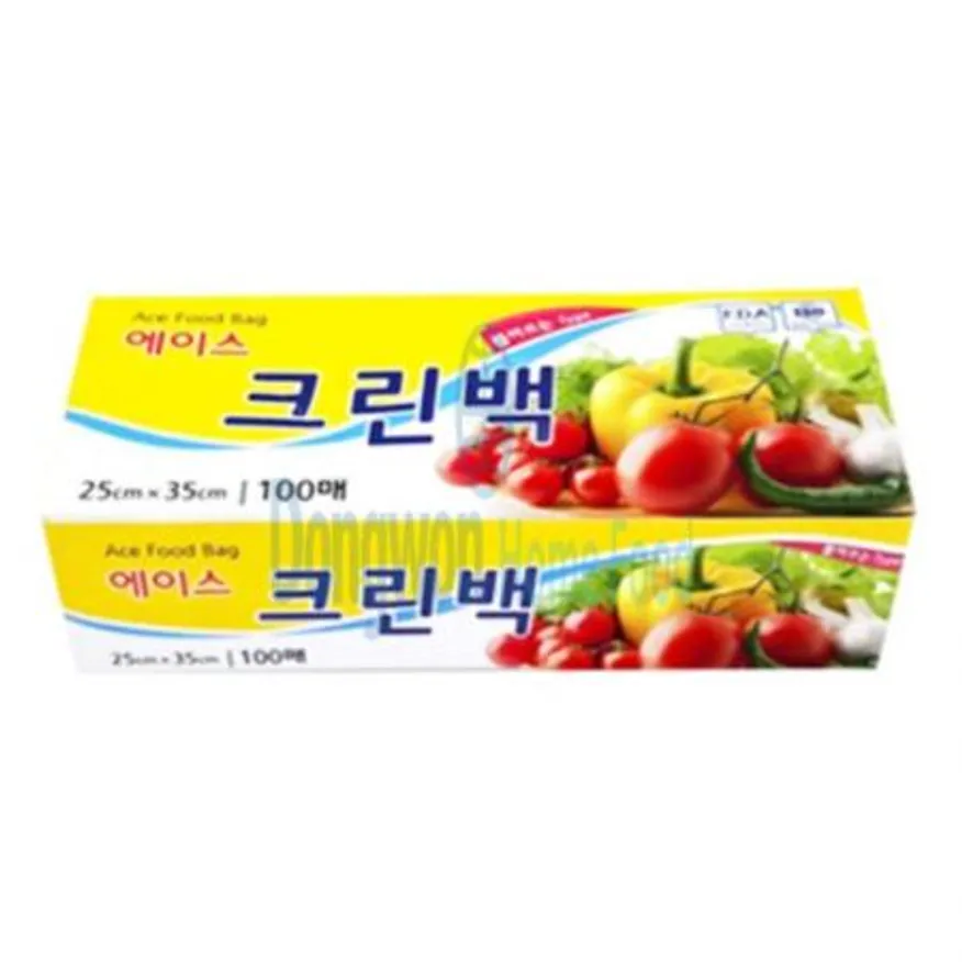 (16:30마감(D) 크린백(에이스/25*35cm/실속형/100매/식품용)EA 이미지