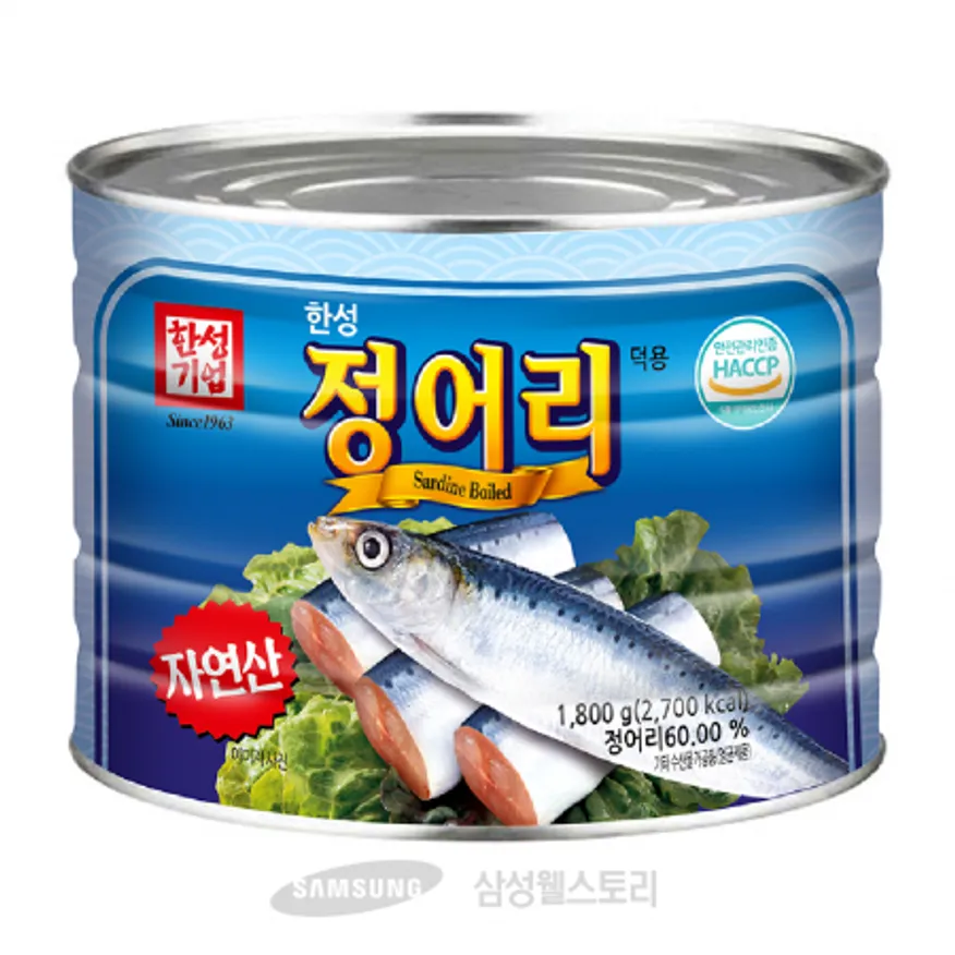 (16:30마감)정어리캔(한성/1.8KG/EA/정어리:러시아산) 이미지