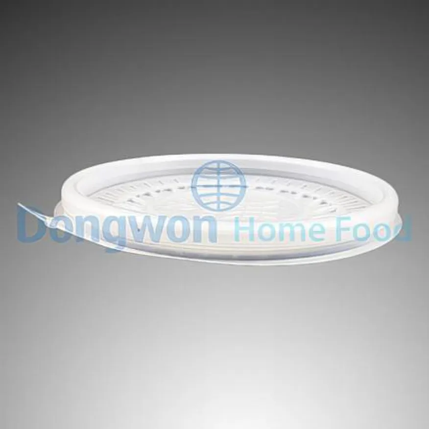 (16:30마감(D) 반죽용기(뚜껑만/원형/Ø125mm/PP/흰색/50입)EA 이미지
