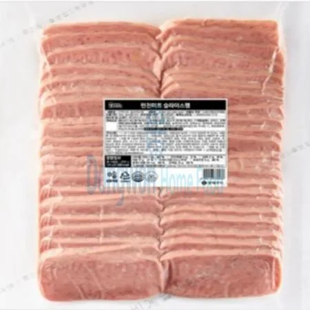 (16:30마감(D) 런천미트슬라이스햄(롯데푸드/냉동/돼지고기:국산,닭고기:국산/1kg)EA 이미지