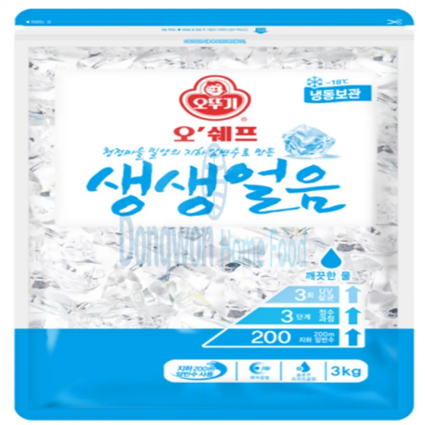 (16:30마감(D) 오쉐프생생얼음(오뚜기/3KG/식용)EA 이미지