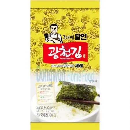 (16:30마감(D) 달인미니도시락김(국내산/광천김/조미/2g(6매)*10팩)EA 이미지