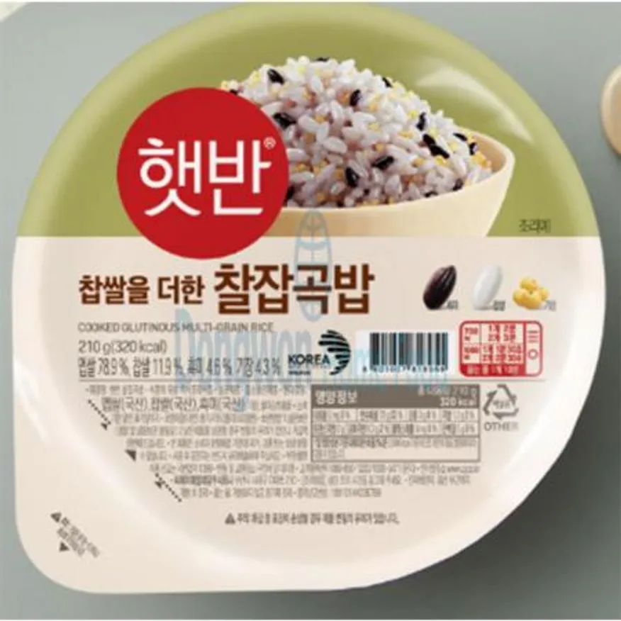 (16:30마감(D) 햇반찰잡곡밥(맵쌀:국산/CJ/210G)EA 이미지