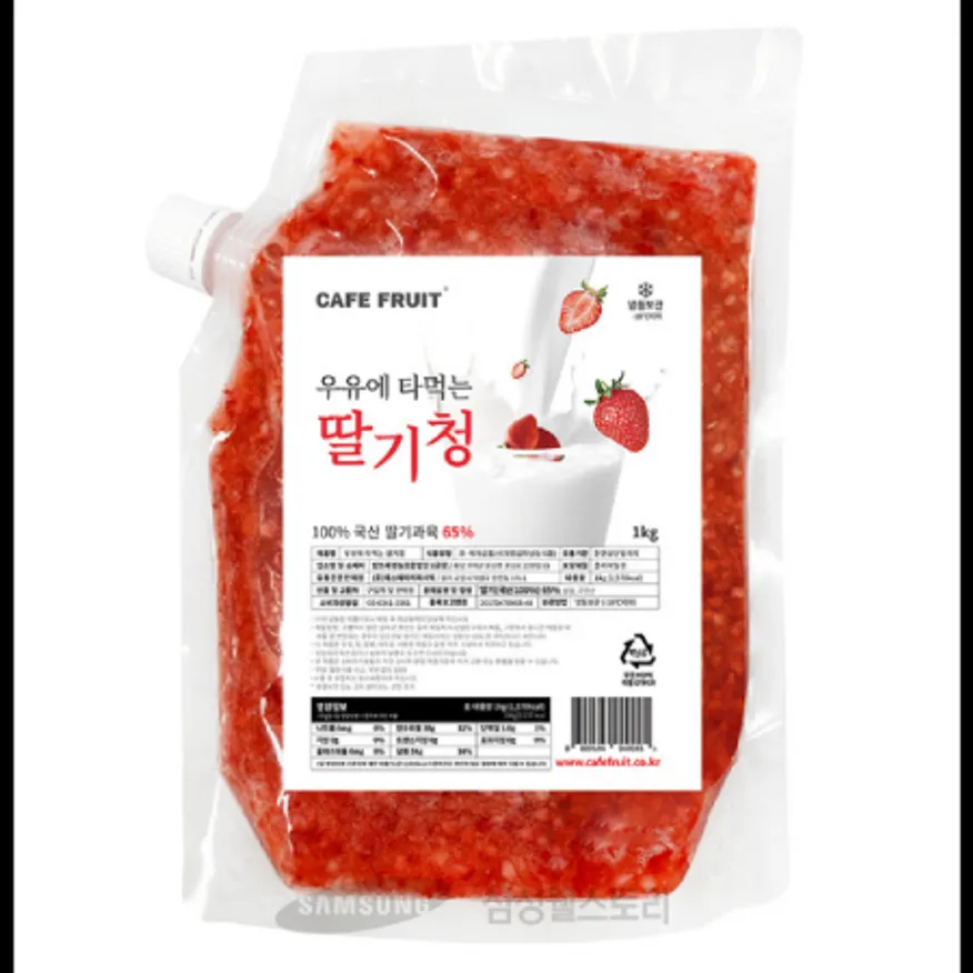 (16:30마감)냉동우유에타먹는딸기청,외식,카페프룻,1KG/EA 이미지