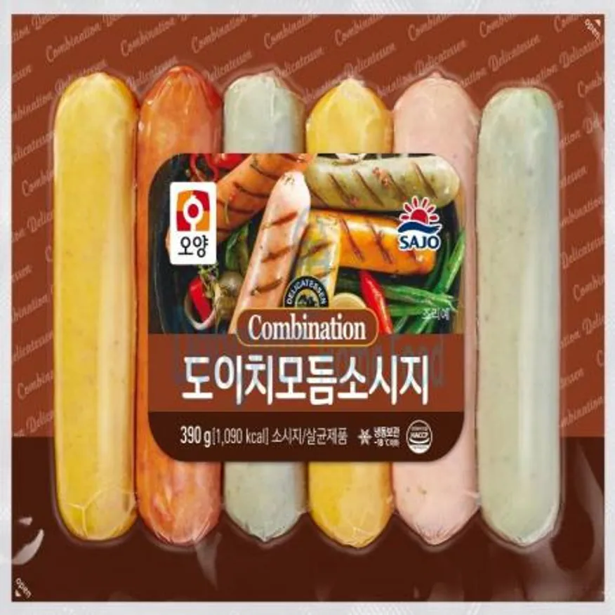 (16:30마감(D) 도이치모듬소시지(사조오양/냉동/390g)EA 이미지