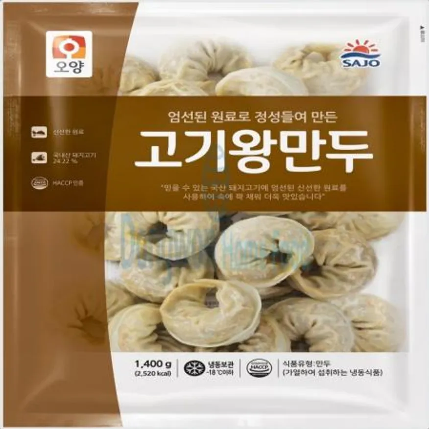 (16:30마감(D) 고기왕만두(사조오양/냉동/1.4kg)EA 이미지