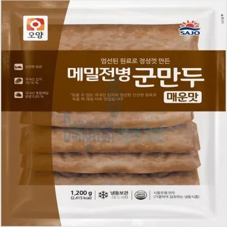 (16:30마감(D) 메밀전병군만두매운맛(사조오양/냉동/10입/1.2kg)EA 이미지
