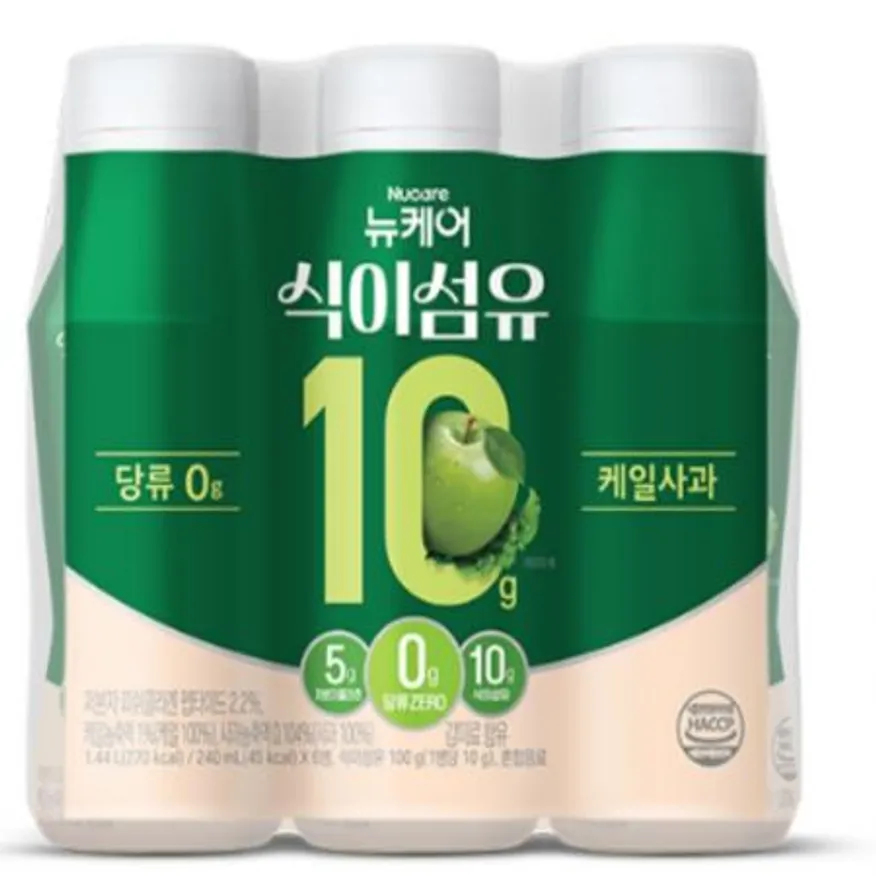 (16:30마감(D) 뉴케어식이섬유케일사과(대상/240ML*6입/I477)EA 이미지