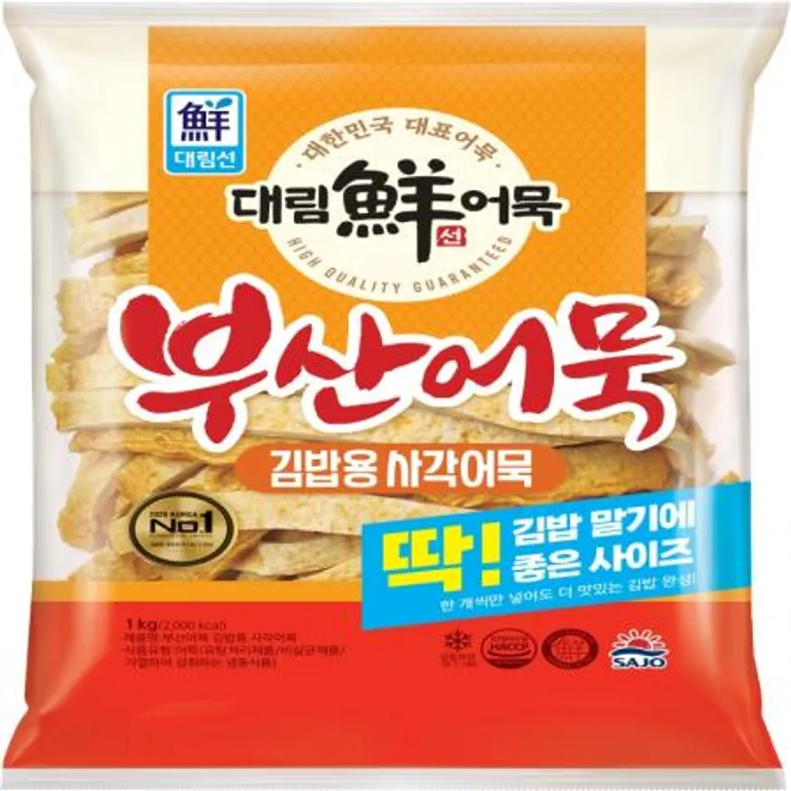 (16:30마감(D) 김밥용사각어묵(사조대림/냉동/60개입/1kg)EA 이미지