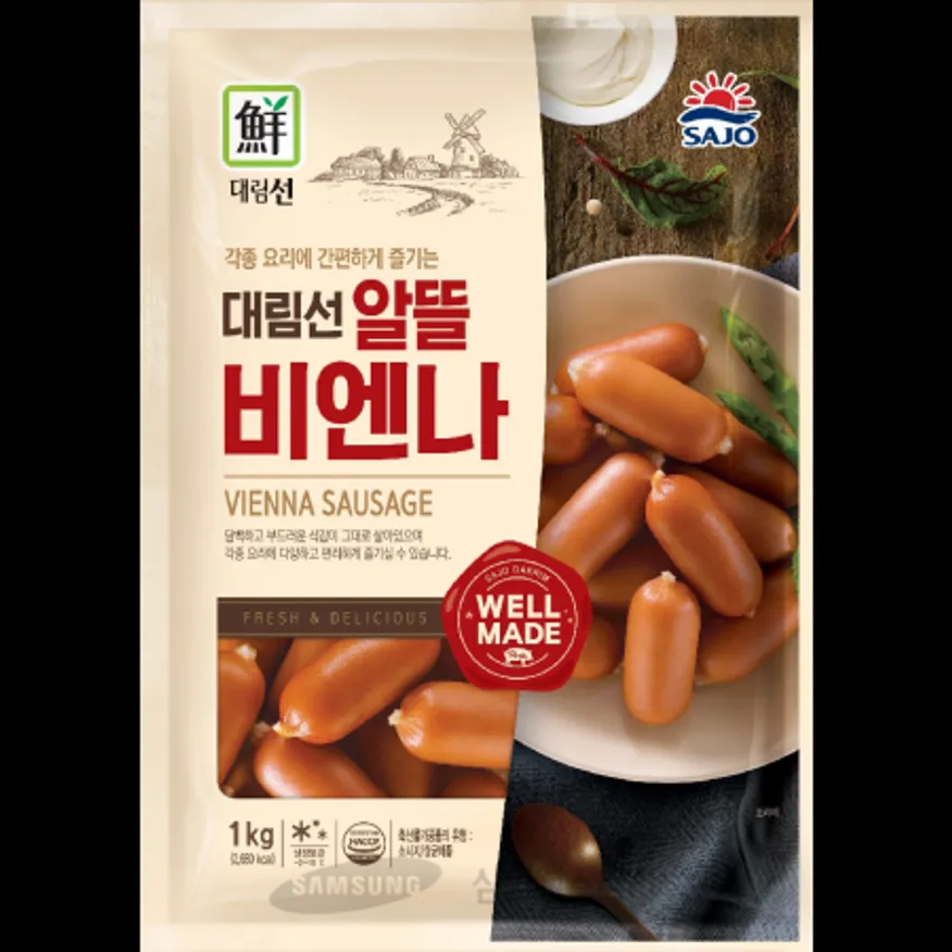 (16:30마감)알뜰비엔나(1KG(약126EA)/PAC/계육:국내산/대림/돈육) 이미지