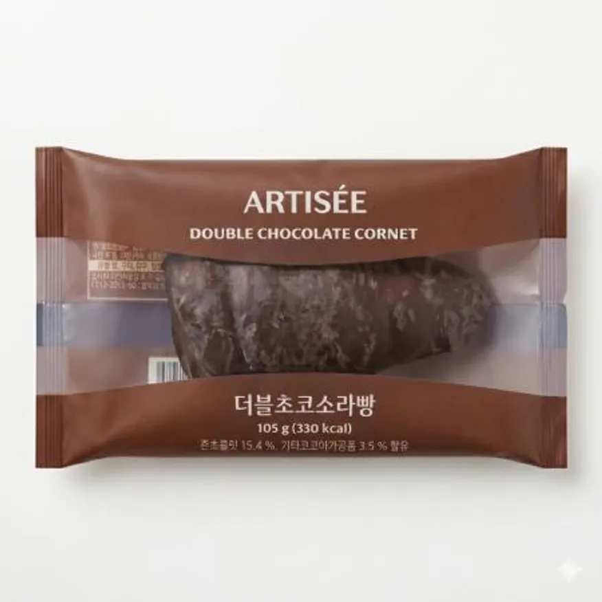 (16:30마감(D) 더블초코소라빵(아티제/냉동/105g)EA 이미지