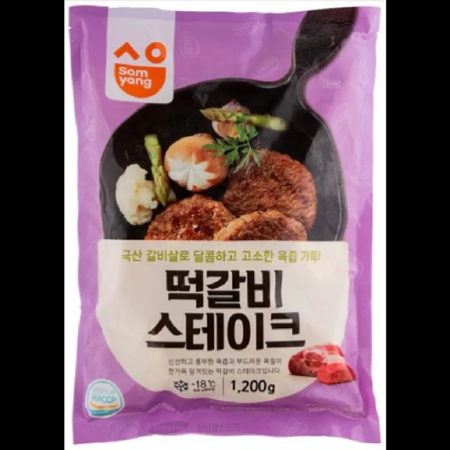 (16:30마감)떡갈비스테이크(1.2KG(60G*20/삼양냉동/계육:국산/돈육/우육) 이미지