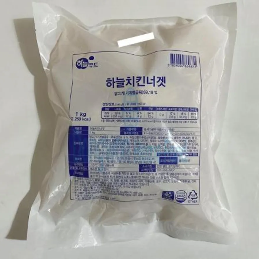 (16:30마감(D) 치킨너겟(하늘푸드/계육:국내산/1KG)EA 이미지
