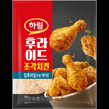(16:30마감)냉동후라이드치킨,계육:국내산,하림,700G(8~12EA)/PAC 이미지