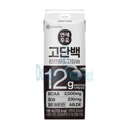 (16:30마감(D) 고단백검은콩&고칼슘두유(연세유업/190ML)EA 이미지