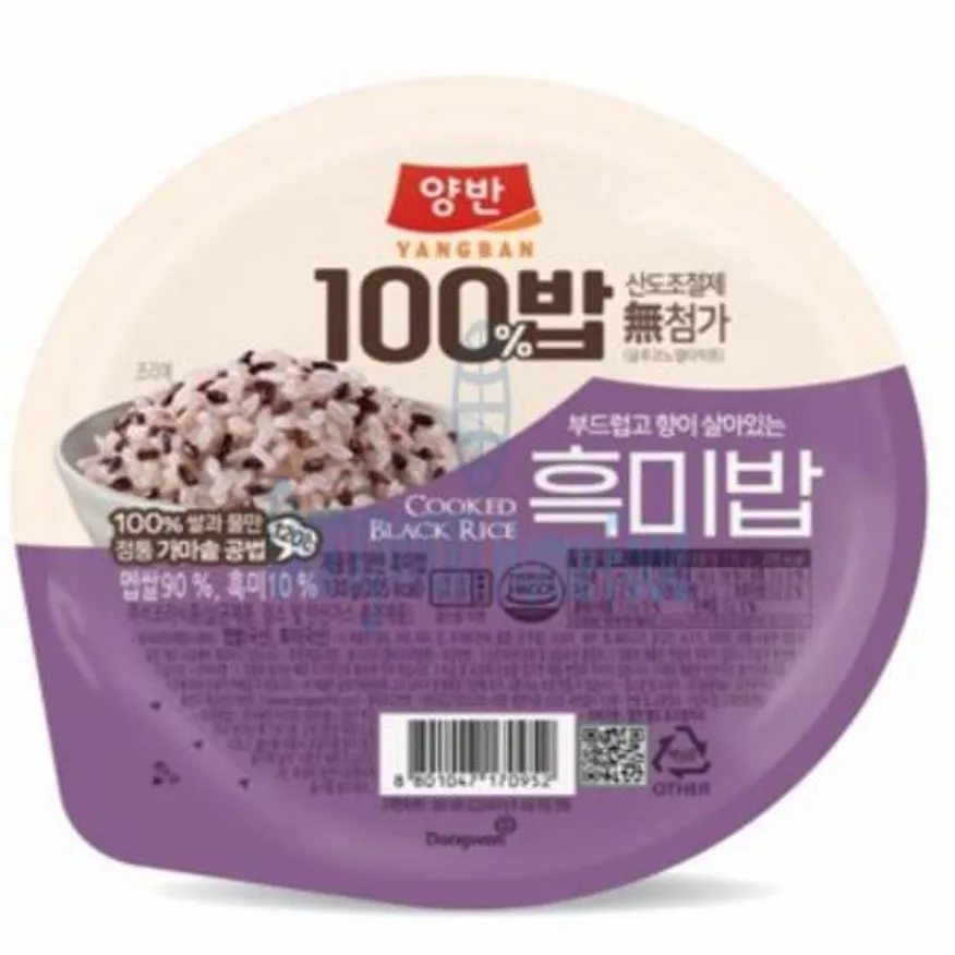 (16:30마감(D) 양반흑미밥(멥쌀:국산/가마솥/동원/130G)EA 이미지