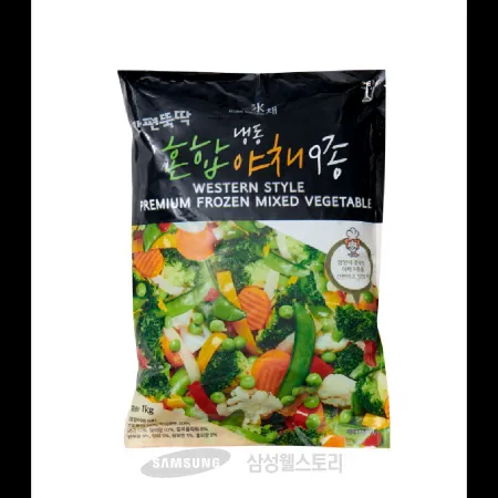 (16:30마감)냉동혼합야채9종(황피망/당근/깍지완도/브로컬리/농우/1KG/PAC/중국산) 이미지