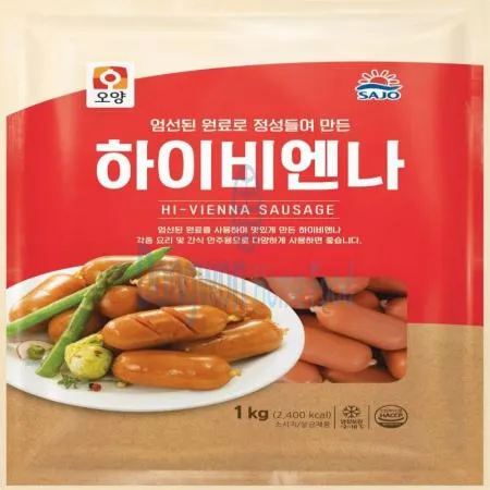 (16:30마감(D) 하이비엔나소시지(사조오양/냉장/닭고기:국산/1kg)EA 이미지