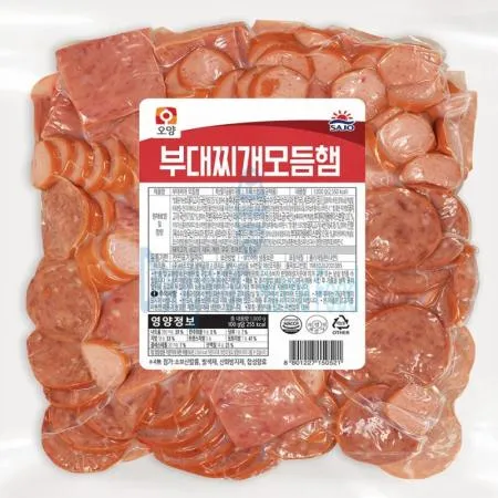 (16:30마감(D) 부대찌개모듬햄(사조/돈육:국내산/냉동/1kg)EA 이미지