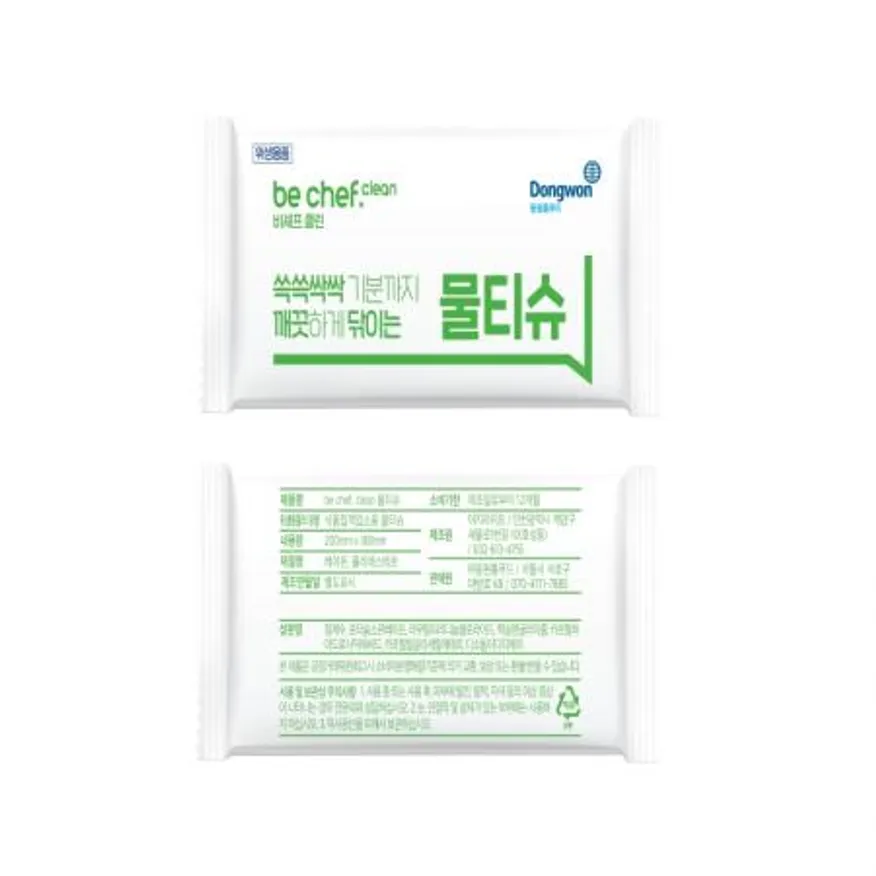(16:30마감(D) be chef. clean 물티슈(1000매/부직포/동원홈푸드)BOX 이미지