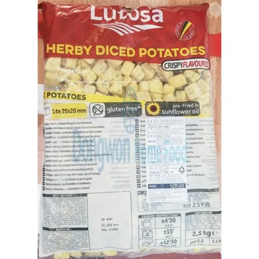 (16:30마감(D) 양념다이스냉동감자(루토사/큐브/2.5KG)EA 이미지