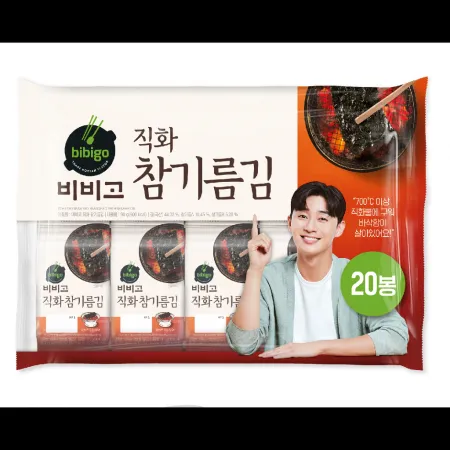 (16:30마감)비비고직화참기름김(CJ/90G(4.5G*20EA)/PAC/김:국산) 이미지
